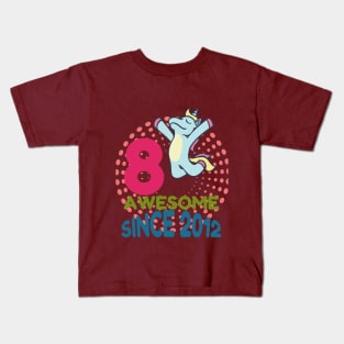 8 Years Old Birthday Unicorn Kids T-Shirt